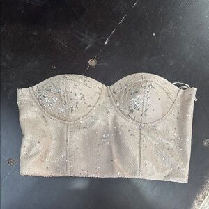 Sparkling Sequin Bustier Top